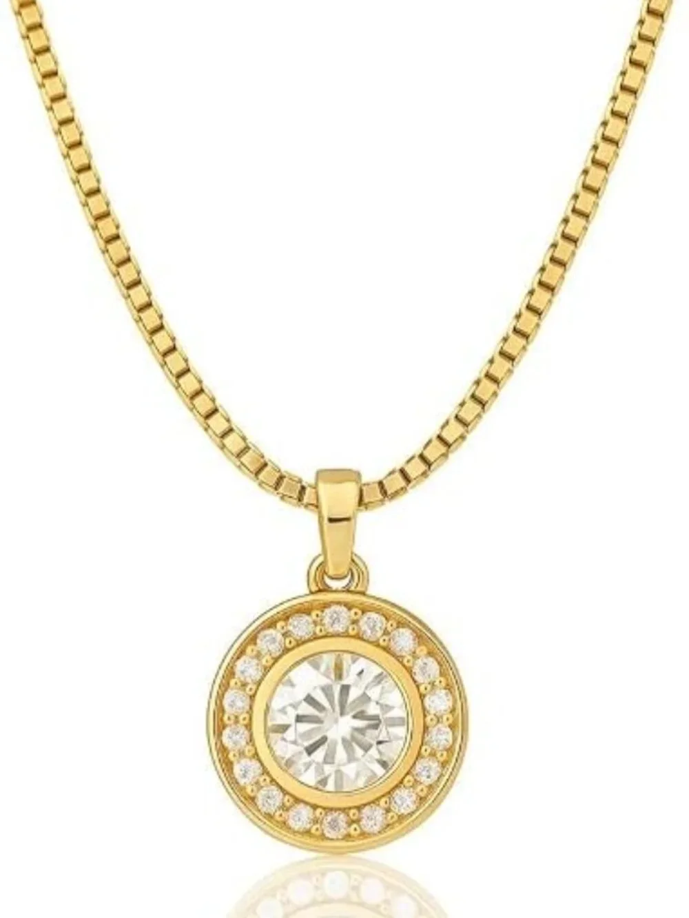 Exquisite 14K Gold Silver Cubic Zirconia Necklaces for Women Cubic Zirconia
